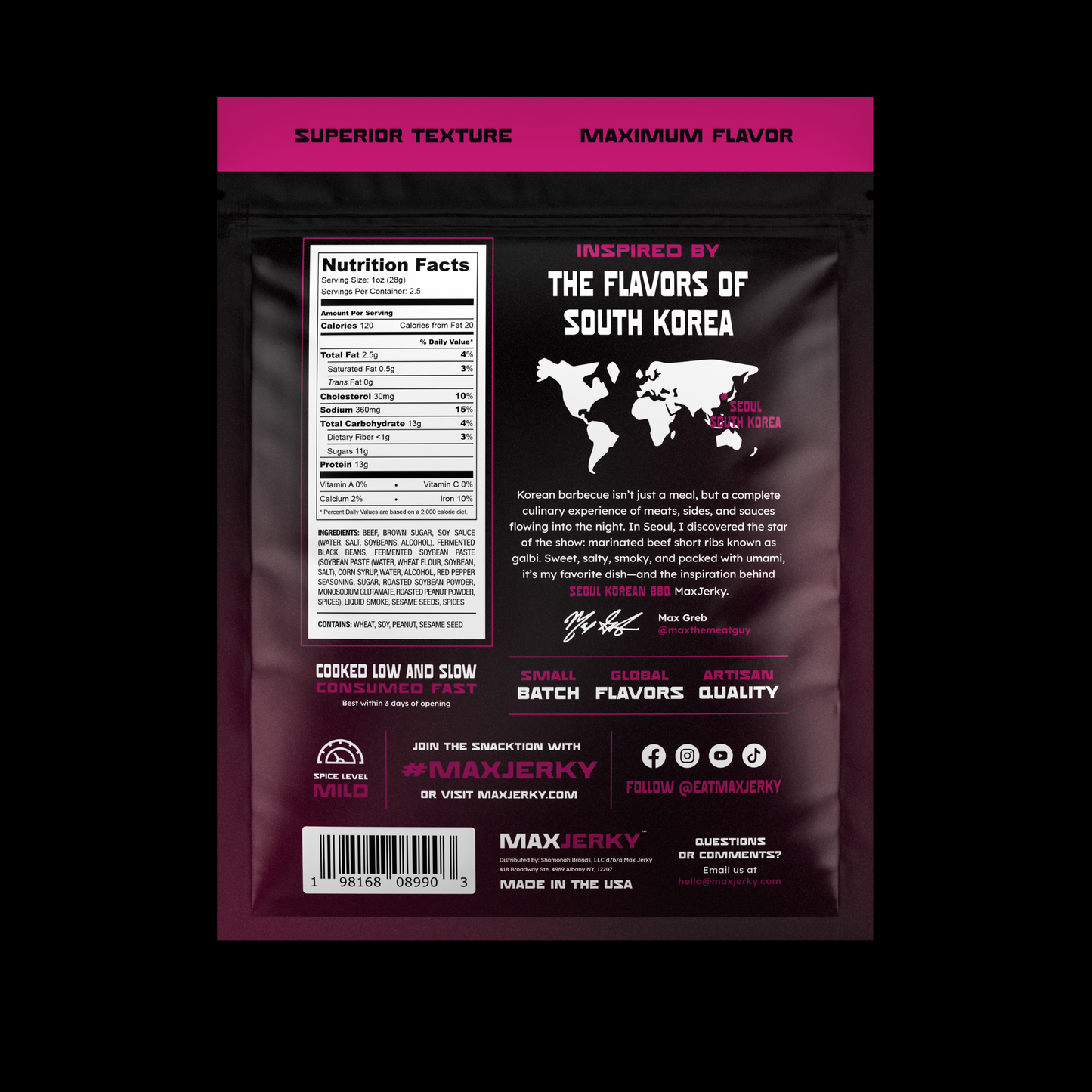 Seoul Korean BBQ Beef Jerky